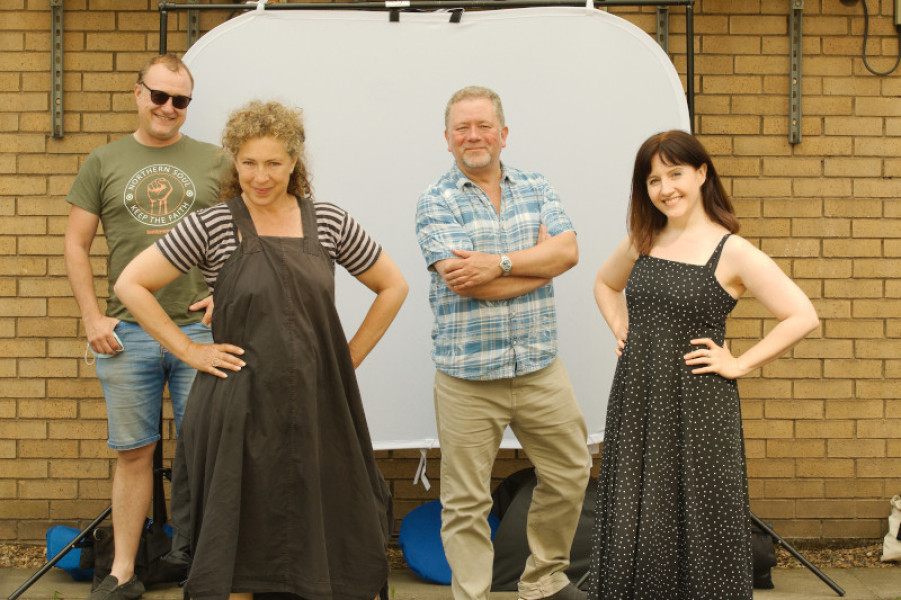 Tim Treloar, Alex Kingston, Jon Culshaw, Daisy Ashford (c) Tony Whitmore