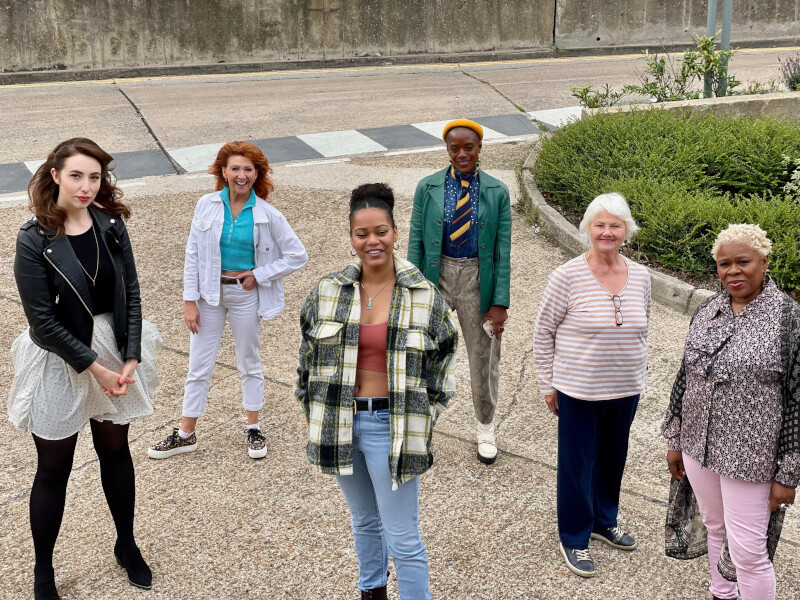 Laura Riseborough (Miss Fairfax), Bonnie Landford (Mel), Loreece Harrison (Lisa), T'Nia Miller (Mrs Maitland), Annette Badland (Mrs Chinn) and Sutara Gayle (Nan) 