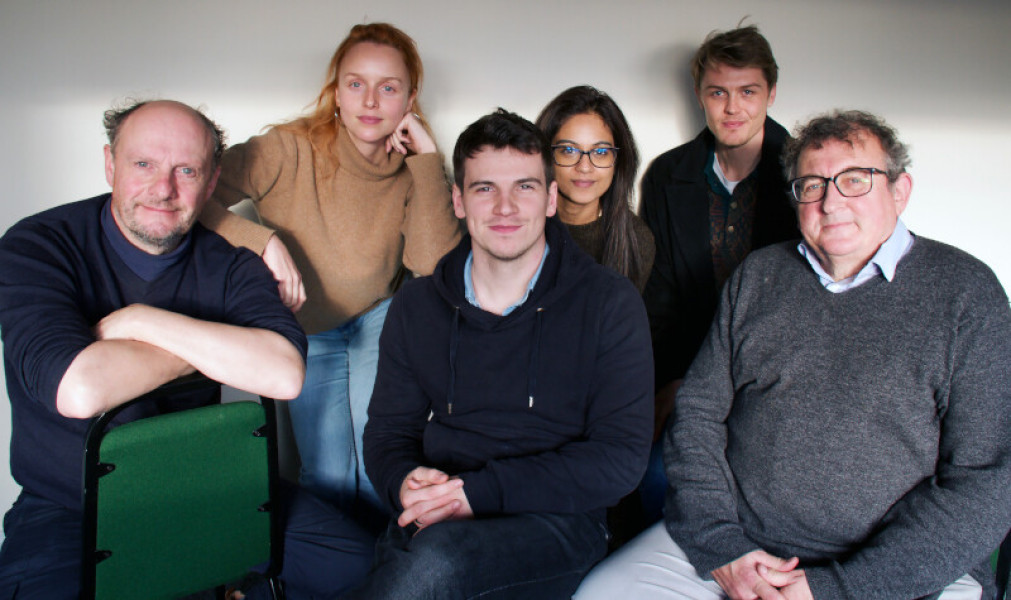 © Lisa Bowerman L-R Nicholas Asbury, Georgina Beedle, Jacob Dudman, Bhavnisha Parmar, Jack Forsyth-Noble, Richard Braine