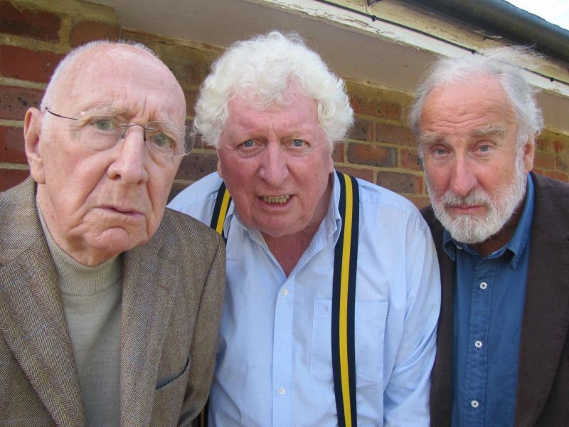 Tom Baker with Trevor Baxter and Christopher Benjamin